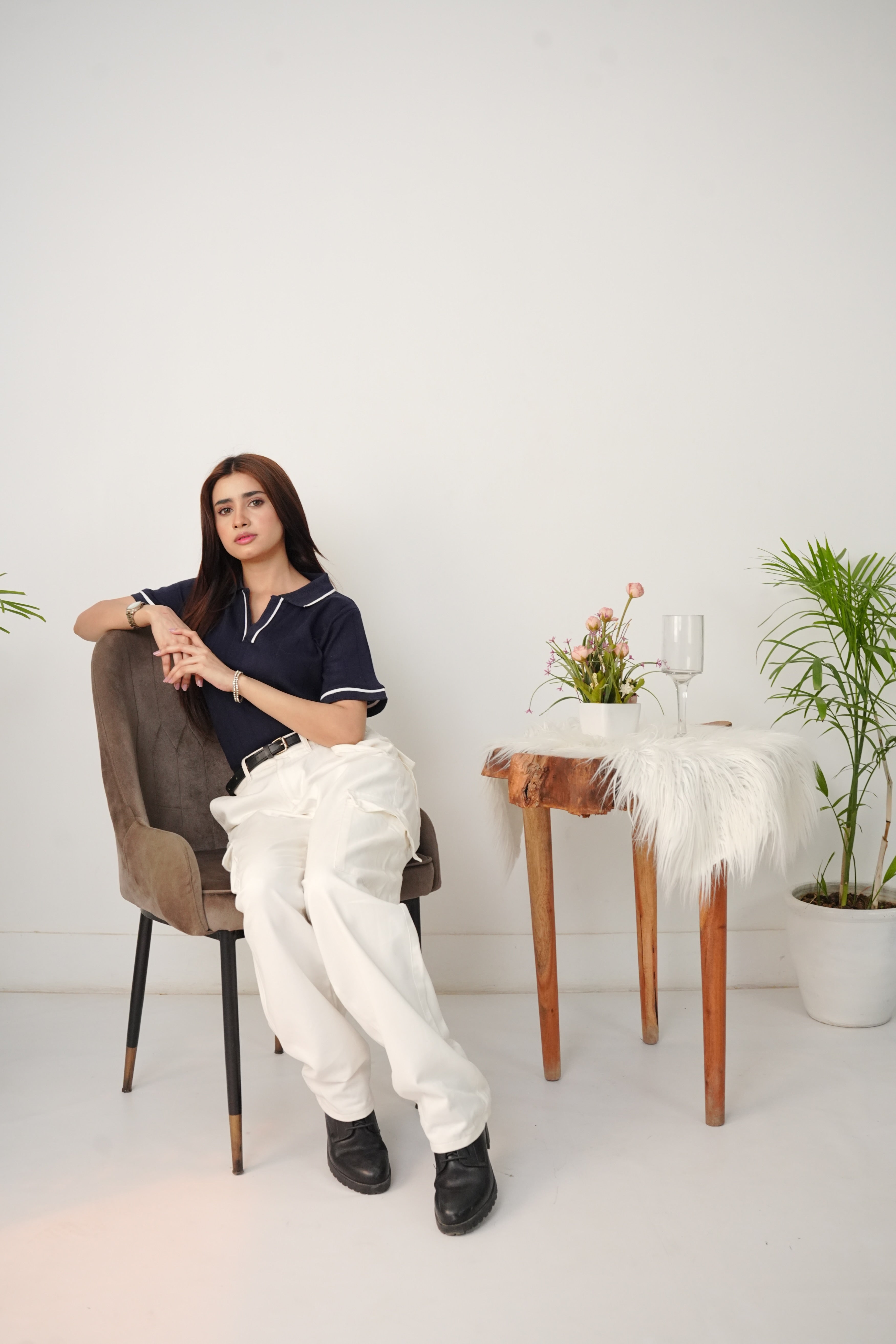 Navy Blue Drop Needle Polo